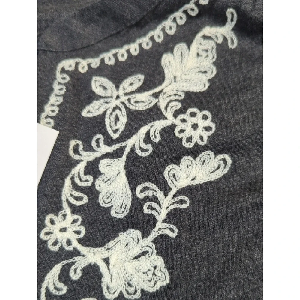 J. Jill NWT Embroidered Button Front Top Long Sleeve Size L Boho - Picture 5 of 10
